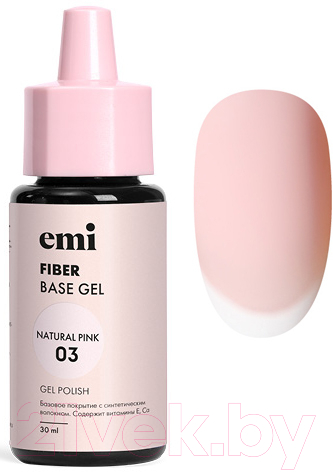 База для гель-лака E.Mi E.MiLac Fiber Base Gel Natural Pink №3