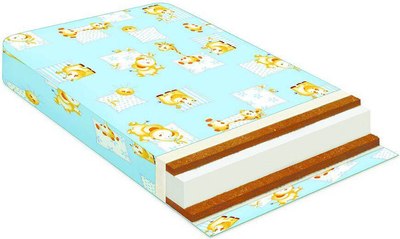 

Матрас в кроватку, Кокос/холкон/кокос 12x60x120 / КХК12
