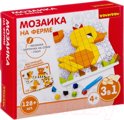 Развивающая игра Bondibon Мозаика. На ферме / ВВ3026