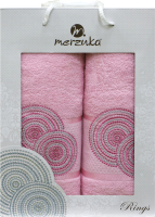 Набор полотенец Merzuka 50x90/70х140 / 11040 (розовый) - 