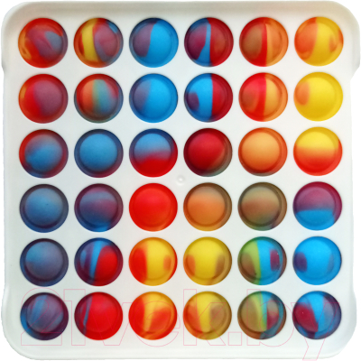 

Игрушка антистресс Pop It, Радужные разводы на белом / SS301290