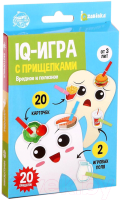 

Развивающая игра Zabiaka, Вредное и полезное. IQ-игра с прищепками / 5352365