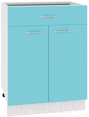 Шкаф-стол кухонный Кортекс-мебель Корнелия Мара НШ60р1ш без столешницы (голубой)