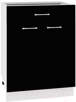 Шкаф-стол кухонный Кортекс-мебель Корнелия Мара НШ60р1ш без столешницы (черный)