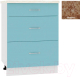 Шкаф-стол кухонный Кортекс-мебель Корнелия Мара НШ60р3ш (голубой/мадрид) - 