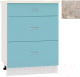 Шкаф-стол кухонный Кортекс-мебель Корнелия Мара НШ60р3ш (голубой/марсель) - 