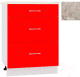 Шкаф-стол кухонный Кортекс-мебель Корнелия Мара НШ60р3ш (красный/марсель) - 