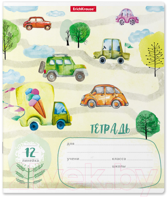 Изображение товара Тетрадь Erich Krause Автопарк / 51414 (12л, линейка)