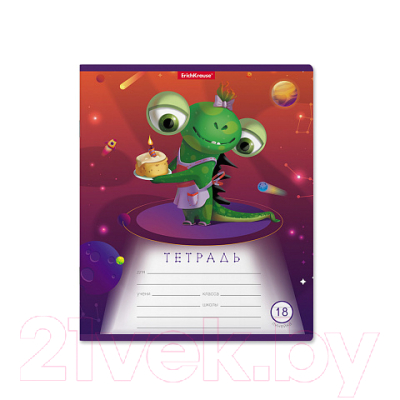 Изображение товара Тетрадь Erich Krause Cosmic Monsters / 51420 (18л, линейка)