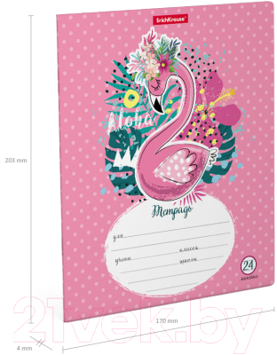 Изображение товара Тетрадь Erich Krause Flamingo / 52947 (24л, линейка)