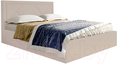 Полуторная кровать Мебельград Сиеста Стандарт 140x200 (альба бежевый)