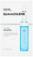 Маска для лица тканевая Missha Mascure Calming Solution Sheet Mask Guaiazulene успокаивающая (28мл) - 