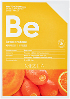 

Маска для лица тканевая Missha, Phyto-Chemical Skin Supplement Betacarotene Nourishing