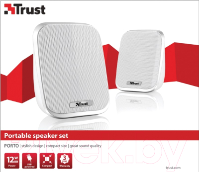 Мультимедиа акустика Trust Porto Portable 2.0 Speaker Set (19912)