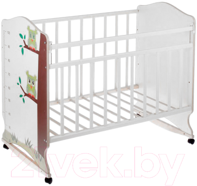Детская кроватка VDK Морозко Совы (белый)