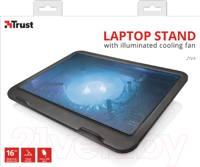 Подставка для ноутбука Trust Ziva Laptop Cooling Stand / 21962