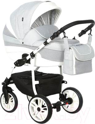 Детская универсальная коляска INDIGO 2 в 1 (In 02, светло-серый)