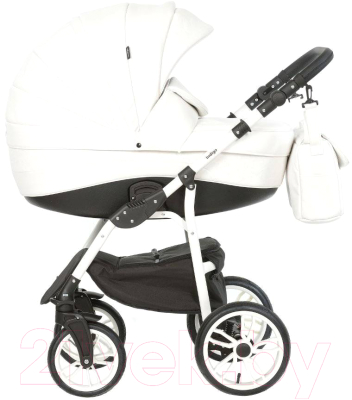 Детская универсальная коляска INDIGO Special F 3 в 1 (Is 01, белая кожа)