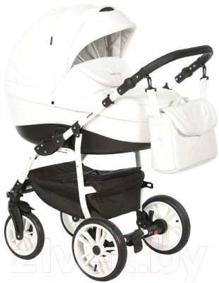 Детская универсальная коляска INDIGO Special 2 в 1 (Is 01, белая кожа)