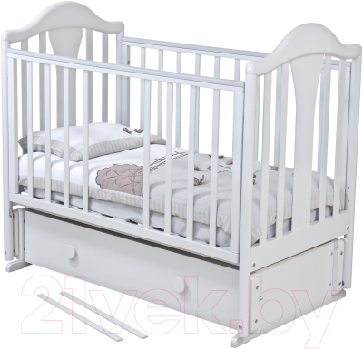 Детская кроватка Красная звезда Карина С555 (белый)