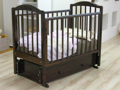 Детская кроватка Красная звезда Руслан С725 (шоколад)