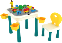 

Развивающий игровой стол Pituso, С конструктором + 1 стул / 6743721