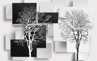 

Фотообои листовые Citydecor, Дерево 3D инь-янь с защитным покрытием