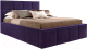 Двуспальная кровать Мебельград Октавия Стандарт с ПМ 160x200 (мора фиолетовый) - 