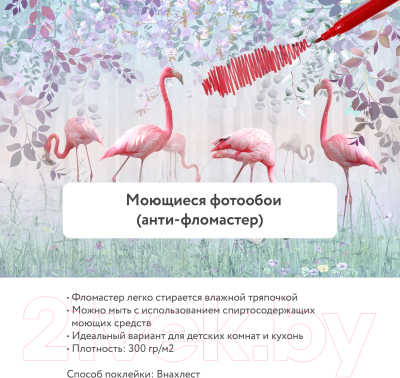 Изображение товара Фотообои листовые Citydecor Карта мира на русском с защитным покрытием (400x254)