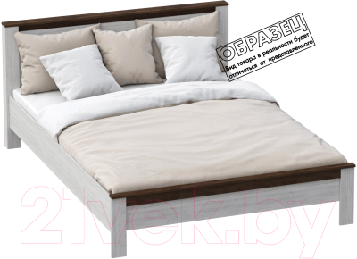Двуспальная кровать Мебельград Даллас с ПМ 160x200 (дуб винтерберг/таксония)