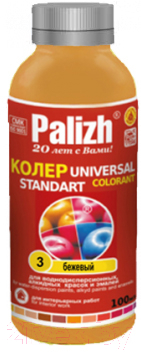 

Колеровочная паста Palizh, Бежевый, Standart №03 универсальная