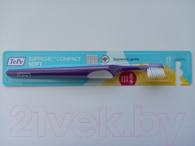 Зубная щетка TePe Supreme Compact с уменьшенной головкой