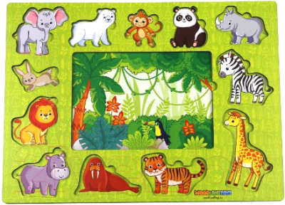

Развивающая игрушка WoodLand Toys, Рамка-вкладыш. В лесу / 144102