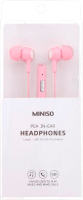 Наушники-гарнитура Miniso 7939 (розовый/белый) - 