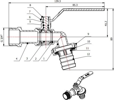 Шаровой кран AV Engineering AVE166034