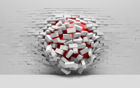 

Фотообои листовые Citydecor, Сквозь стену 3D с защитным покрытием