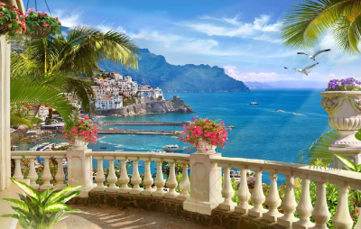 

Фотообои листовые Citydecor, Сицилия фреска с защитным покрытием