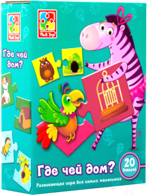 

Развивающие карточки Vladi Toys, Где чей домик / VT1804-08