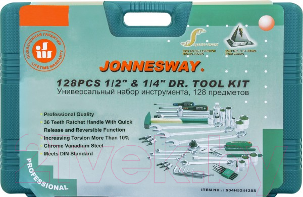 Универсальный набор инструментов Jonnesway S04H524128S