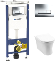 

Унитаз подвесной с инсталляцией Aquanet, Roll-W 210766 + 458.125.21.1