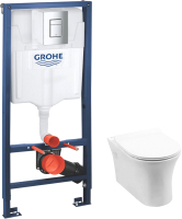 

Унитаз подвесной с инсталляцией Aquanet, Roll-W 210766 + 38772001