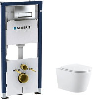 

Унитаз подвесной с инсталляцией Aquanet, Atago 2.0 W 243549 + 458.128.21.1