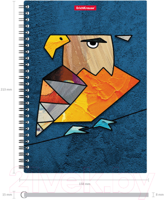 Тетрадь Erich Krause Birds / 53152 (80л, клетка)