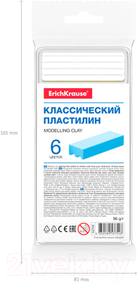 Изображение товара Пластилин Erich Krause Basic / 53754 (6цв)