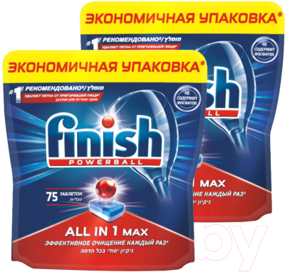 

Таблетки для посудомоечных машин Finish, All in 1