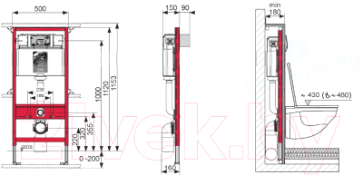 

Унитаз подвесной с инсталляцией Aquanet, Rimless Tavr-W 211920 + 9300000