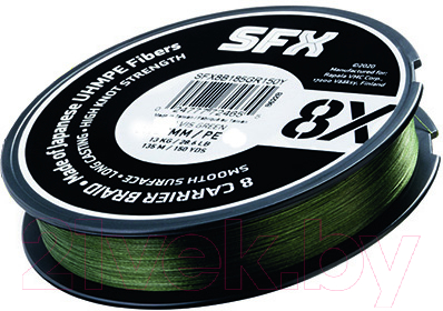 Леска плетеная Sufix SFX 8X 0.185мм / SFX8B185GR150Y (135м, зеленый)