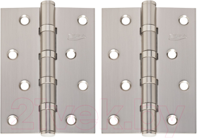 Комплект петель дверных VELA 100x70x2.5-BB4 (2шт, матовый никель)