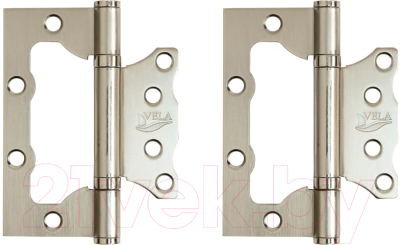 Комплект петель дверных VELA 100x75x2.5-2BB накладная (2шт, матовый никель)