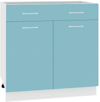 Шкаф-стол кухонный Кортекс-мебель Корнелия Мара НШ80р1ш без столешницы (голубой) - 